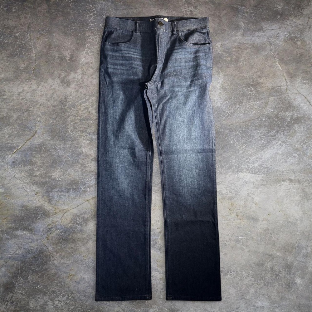 Betabrand Dress Pant Yoga Jeans Dark Wash Straight Leg Stretch Denim Size L 32